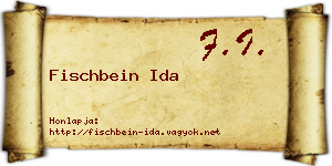 Fischbein Ida névjegykártya